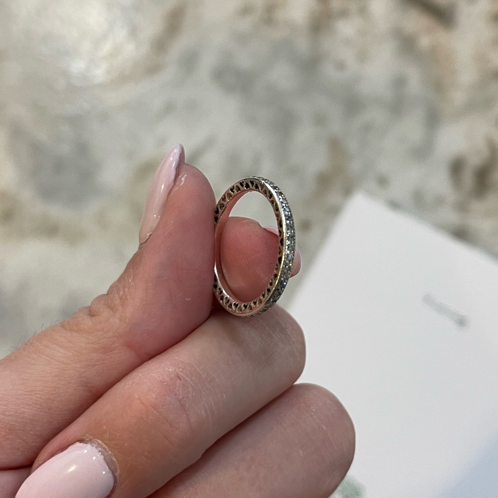 Pandora sparkle & hearts ring.
